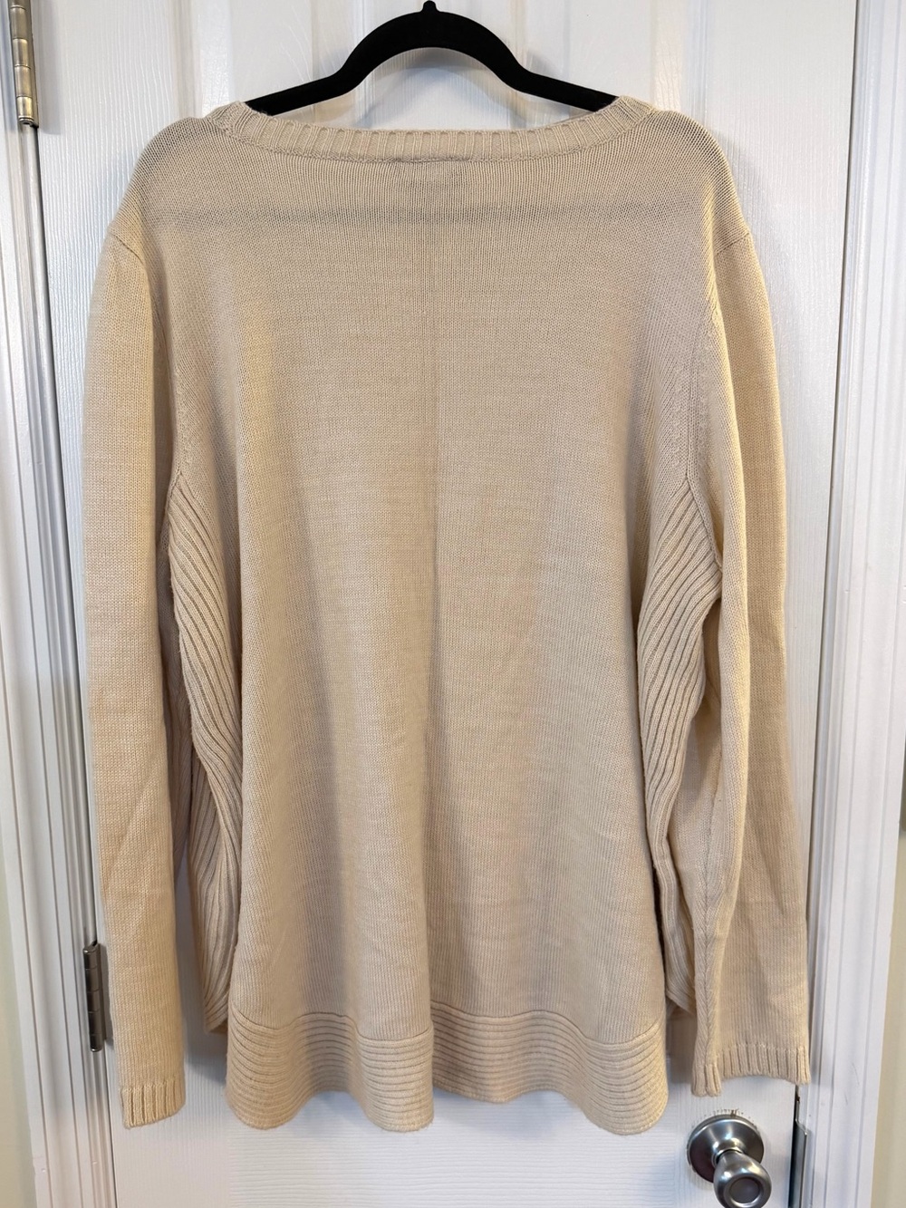 Lane Bryant Cream Textured Knit Sweater Plus Size 22W Lightweight - Picture 3 of 10